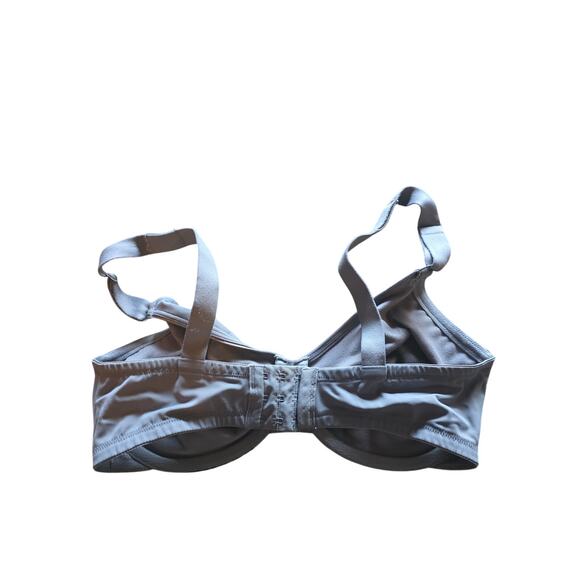 Olga Bra 36DD Womens Underwired Gray Black Lace Not Padded Adjustable Straps - Picture 3 of 4